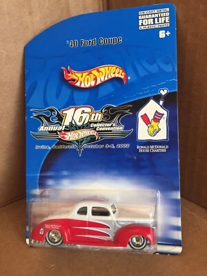 2002 Hot Wheels '40 FORD COUPE Red White 16Th Annual Collector's Convention - Image 1 of 4