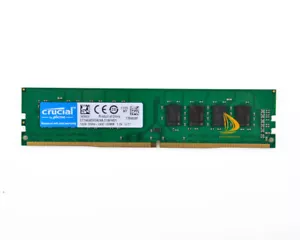 Crucial 16GB 2RX8 PC4-2400T DDR4 19200MHz CL17 UDIMM Desktop Memory RAM NON-ECC$ - Picture 1 of 4