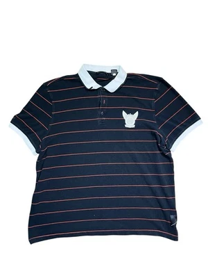 Camisa Polo Sean John Para Hombres 2XL Naranja Blanco Rayas Cuello Informal Ropa de Calle Foto 1 de 4