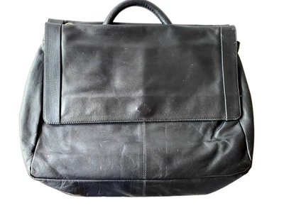 Kenneth Cole Bolso Mensajero de Cuero Genuino Maletín Bolso para Laptop Foto 1 de 4