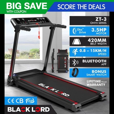 BLACK LORD Treadmill Electric Exercise Foldable Running Machine Home Gym Fitness - image 1 of 4