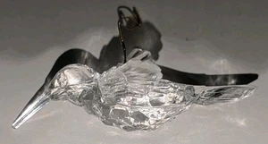 Hummingbird Christmas Clear Acrylic Ornament Holiday Bird Shaped EUC - Picture 1 of 4