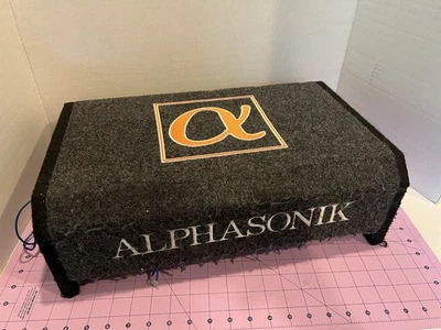 USED Alphasonik AS10DF 10" 1200 Watts 4-Ohm Down Fire Shallow Mount Enclosure - Image 1 of 4