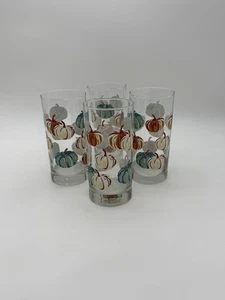 Juego de 4 vasos Libbey Royal Norfolk calabaza cosecha de otoño 16,3 OZ Hball - Imagen 1 de 6
