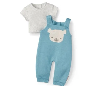 AMERICAN GIRL BITTY BABY BLUE BEAR OVERALLS SET FOR DOLLS - NEW IN BOX - Picture 1 of 1