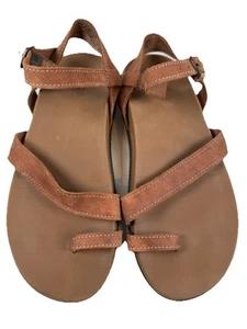 CHACO Tulip Sport Sandals Brown Leather Strappy Shoes WOMENS 7 - Picture 1 of 8