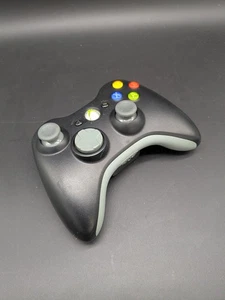 XBOX 360 Controller Gamepad Original Microsoft I Schwarz Grau Wireless I TOP - Bild 1 von 4