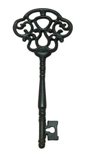Large Cast Iron Key Decoration Decorative Wrought Metal Key Wall 13.75” - Picture 1 of 6