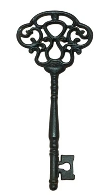 Large Cast Iron Key Decoration Decorative Wrought Metal Key Wall 13.75” - Image 1 of 4