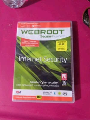 WebRoot Internet Security Disc New Sealed (A) - Image 1 of 3
