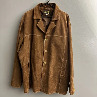 Scully кожаная куртка мужская 3XT коричневый длинное пальто рокабилли Western ковбой - Изображение 1 из 4