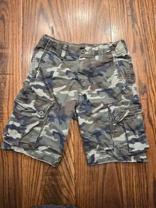 American Eagle Cargoshorts Herren 28 grün Tarnmuster Flex Chino 10" Stretch Militär - Bild 1 von 9