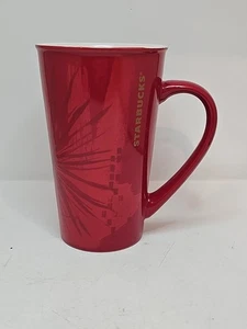 2014 Starbucks Tall Coffee Mug Christmas Red Holiday Logo 16 oz. - Picture 1 of 6