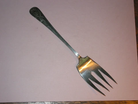 JEFFERSON By GORHAM Sterling Serving Fork ~ 9" ~ Initial F Cover