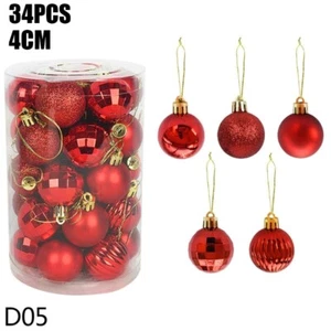 2022 Christmas Ball Decorations For Garden Home Christmas Tree Ornaments Hanging - Picture 1 of 6