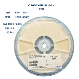 C1608X8R1H102K TDK Keramik Kondensator SMD 1000pF 50V X8R 0603 10% - Bild 1 von 4