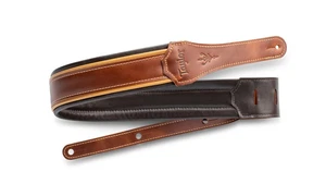 NEW - Taylor Century 2.5" Leather Guitar Strap - MEDIUM BROWN, #4107-25 - Picture 1 of 1