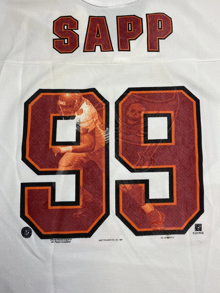 Camisa Jersey Warren Sapp 1997 Auténtica De Colección L Gráfica Rara BUCCANEERS K7 Foto 1 de 4