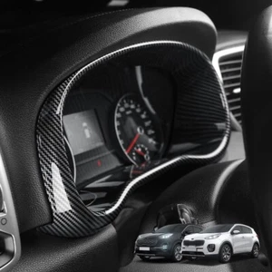 for Kia Sportage 2017-2022 Carbon Fiber ABS Dashboard Meter Panel Trim Cover - Picture 1 of 5