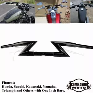 Drag Handlebar 1" Z Bar For Harley Sportster XL883 XL1200 Softail Dyna Chopper - Picture 1 of 7