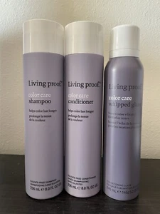 Living Proof Color Care Shampoo and Conditioner 8.5oz DUO + Color Whipping Glaze - Picture 1 of 3