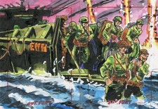 Sgt. Fury & His Howling Commandos 50th Ann. Darren Chandler 2 Panel Sketch Card