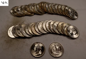 (40) Rollo de cuarto de dólar Washington 1951-S - gema BU++ - 40 monedas - 90 % plata - ¡RARO! - Imagen 1 de 4