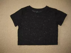 Ladies Black Lace Top Size S - Picture 1 of 2