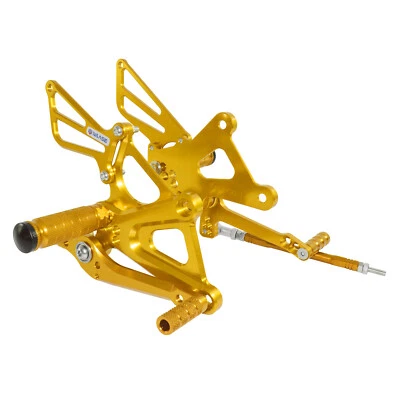 Reposapiés ajustables dorados pedales para HONDA CBR250R 11-15 CBR300R CB300F Foto 1 de 4