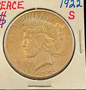 Silber Peace Dollar 1922-S - Bild 1 von 2