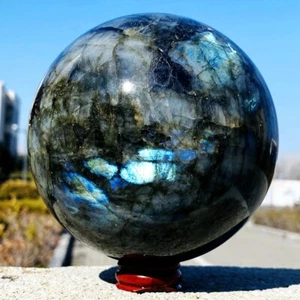 4,73 Pfund natürliche wunderschöne Labrador Kugel Quarz Kristall Stein Probe Heilung - Bild 1 von 20