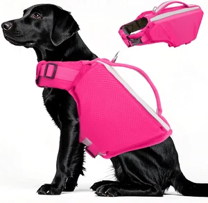 High Flotation Dog Life Jacket, Adjustable with Rescue Handle, Reflective - NEW - Picture 1 of 7