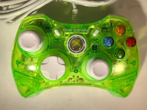 PDP Rock Candy Clear Green Wired Controller 037-010 for Microsoft Xbox 360  - Picture 1 of 12