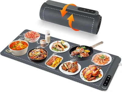 Alfombra de calentamiento para alimentos, bandeja de calentamiento eléctrica (Xxl 36"X16") (calentador de alimentos extra grande Foto 1 de 4