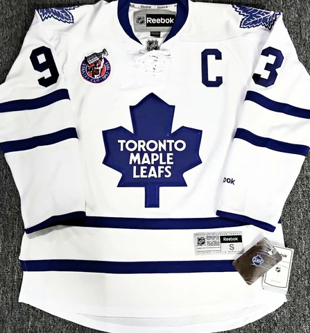 MEN-NWT-S DOUG GILMOUR TORONTO MAPLE LEAFS 1993 CUP PATCH ROAD REEBOK NHL JERSEY Cover