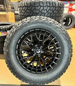 20x9 Fuel FC869 Sigma Black Wheels 34" Falken Tires 6x5.5 2019+ Dodge Ram 1500 - Picture 1 of 6