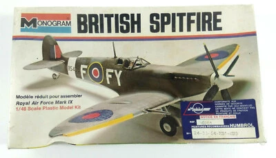Monogram 6801 Modellino Aereo Vintage British Spitfire 1/48 Nuovo - Immagine 1 di 4