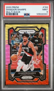 Shaedon Sharpe 2023 Panini Prizm Multi-Wave 75/88 PSA 9 Trailblazers #104 - Picture 1 of 2