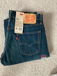 Levi's 514 Slim Straight Fit Blue Jeans 32" x 34" ~ New With Tags - Picture 1 of 3