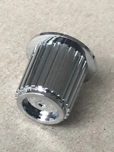 Vintage Stereo Plastic knob, Chrome Finish, serrated, phono Guitar Amp ham radio - Picture 1 of 8