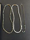 Vintage Bead And Puka  Necklace  Lot Of 3