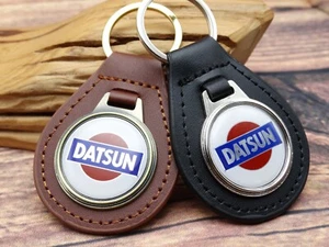 VINTAGE DATSUN GENUINE LEATHER KEY FOB CHAIN RING Automotive CAR TRUCK - Picture 1 of 7
