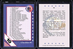 1992 Wild Card Decision '92 Checklist #1 10 Stripe Card #98 - Picture 1 of 1