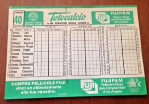 Totocalcio schedina non giocata concorso 40 del 20 - 5 - 83 - Picture 1 of 1