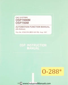 Okuma OSP7000M, OSP700M Function Manual Year (1997) - Picture 1 of 11