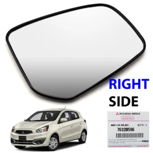 Fits Mitsubishi Mirage Attrage 2012 14 16 19 RH Side Wing Mirror Glass Lens - Picture 1 of 8