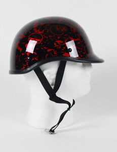 Rodia Red Blue Pink Skull NOVELTY Polo Jockey Motorcycle Helmet XS - 2XL