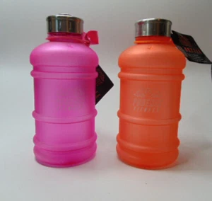 2 bottiglie d'acqua Phoenix Fitness 1 L manico incorporato arancione e rosa, senza BPA nuovo con etichette - Foto 1 di 11