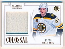 2013-14 National Treasures Torey Krug Colossal Jersey Rc #CO-TK (xx/50) - QTY
