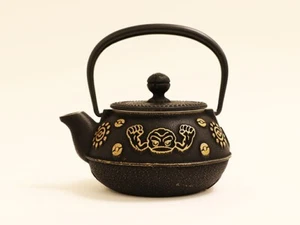 Pokemon Geodude Teapot Gold Black Nambu Tekki Ironware Limited Geodude Japan - Picture 1 of 9